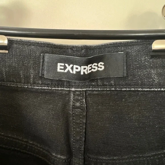 Express Women’s Black Jeans Size 0/R. Slim Ankle Super High Rise. - Picture 2 of 5